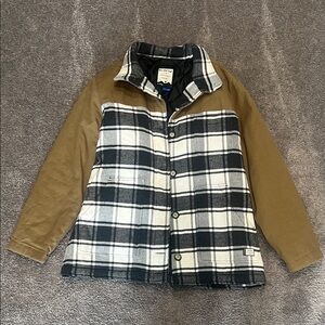 Plaid Kavu jacket with Brown Sleeves